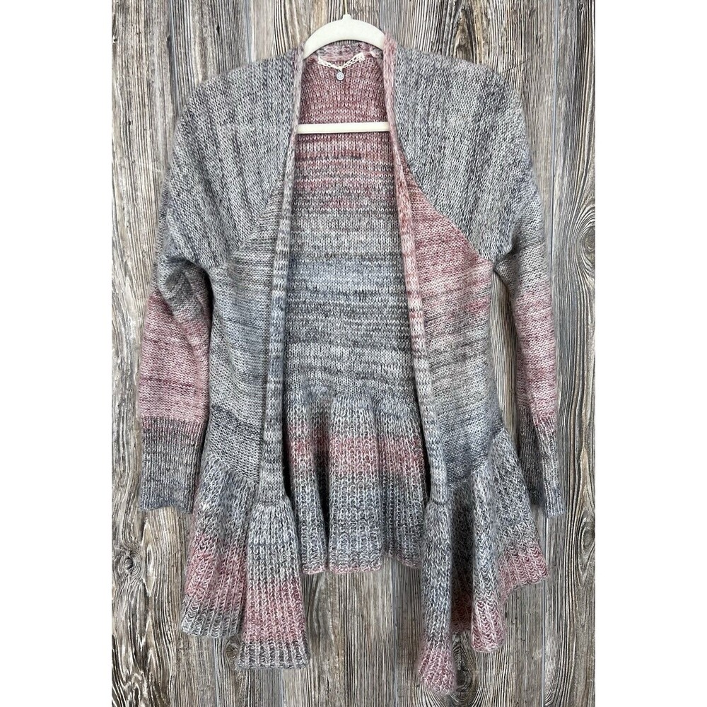 Anthropologie Knitted & Knotted Sweater Womens‎ Cardigan Wool Mohair Open Size M